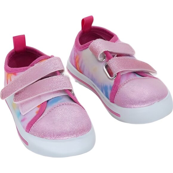 Laura Ashley Other - Laura Ashley Toddler Girls Pink Multi Sneaker Shoes Size 6 - Fast Shipping